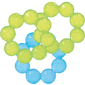 Water Teethers Sensory Exploration & Teething Relief Cooling Lime & Blue 3-Pack for Babies Easy-to-Hold Circular Design BPA-Free