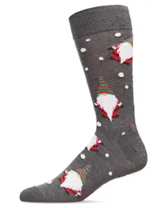 Men's "Gnome For The Holidays" Christmas Novelty Crew Sock