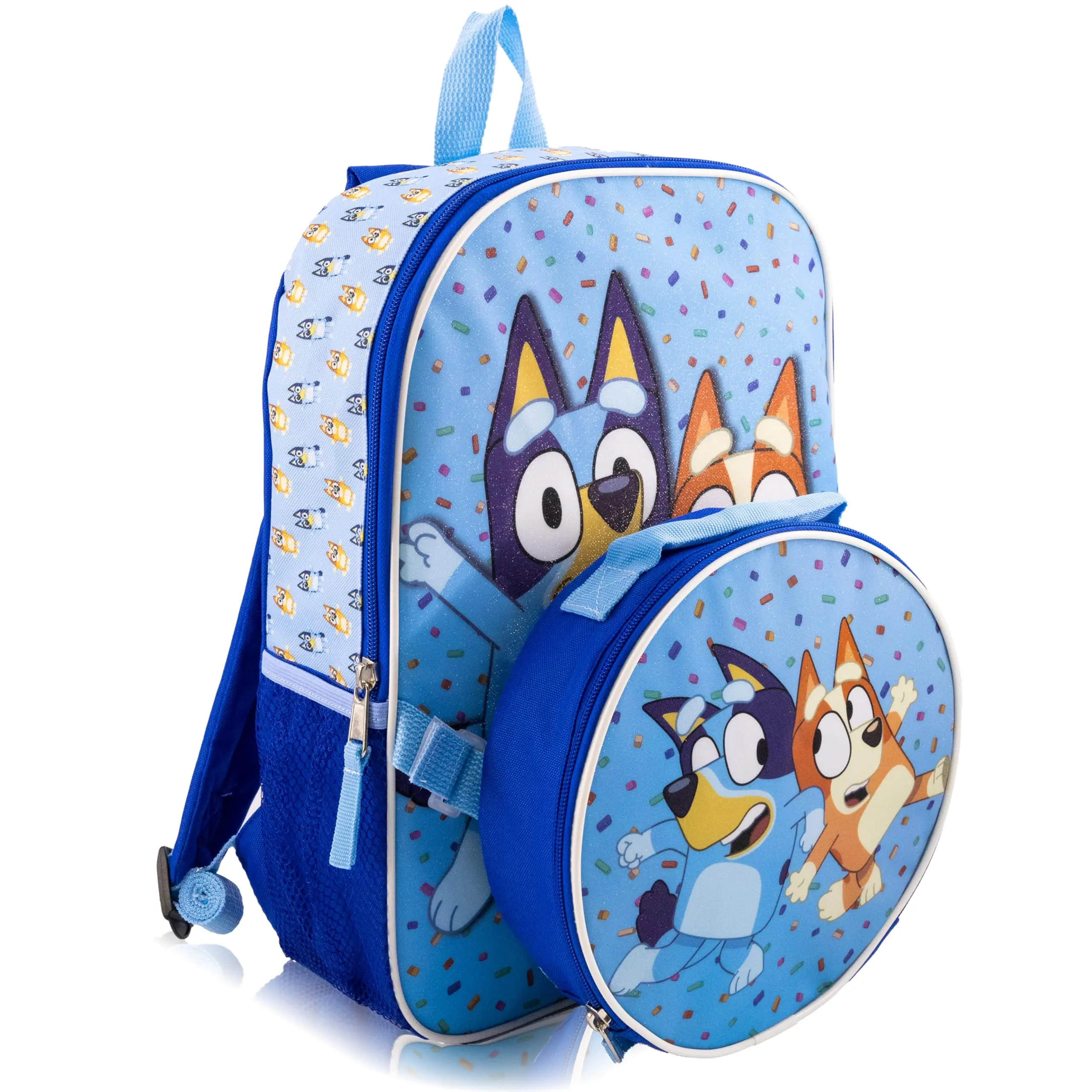 Fast Forward 14" Licensed Kids Backpack with Lunch Box for Kids | Insulated Lunch Bag for Boys, Girls, Toddlers