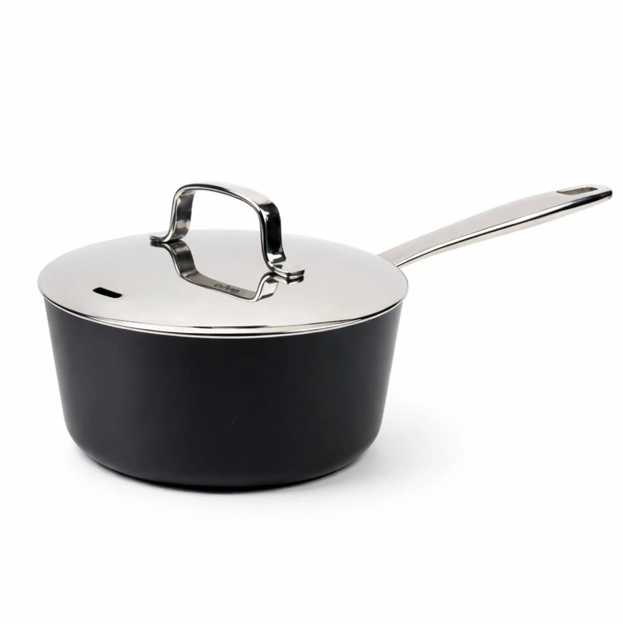Alva Maestro Aluminum Ceramic Nonstick Saucepan with Lid - PFAS-Free, 500-1000 ml (2-qt), All Stovetop Compatible, 10-Year Durability, Even Heat Distribution, Simmering Ceramic Pots for Everyday Use, Classic