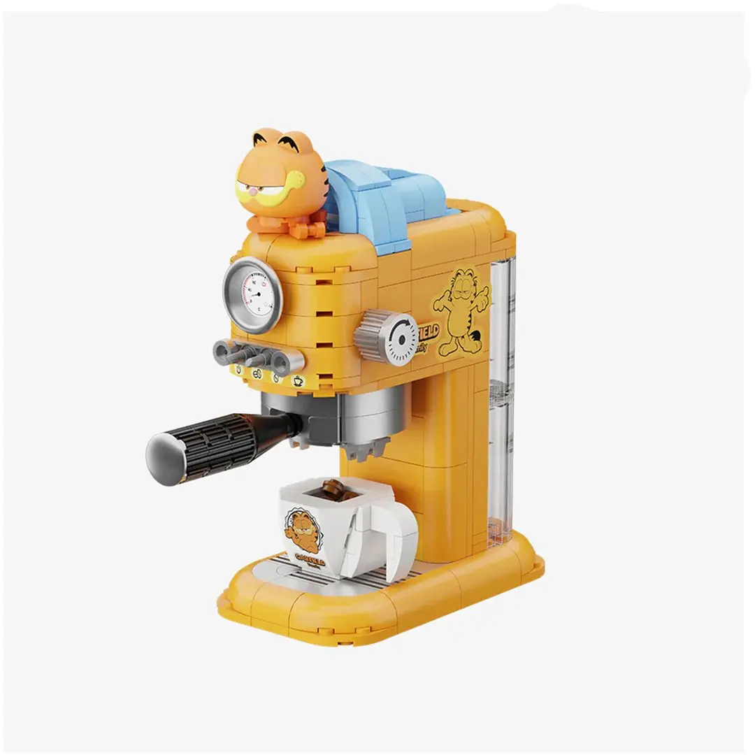 Pantasy Garfield Fantastic Machines Series Coffee Maker Model, Cute Toys Figure, Collectibles for Art Toy Collecting, Toy Model Figures