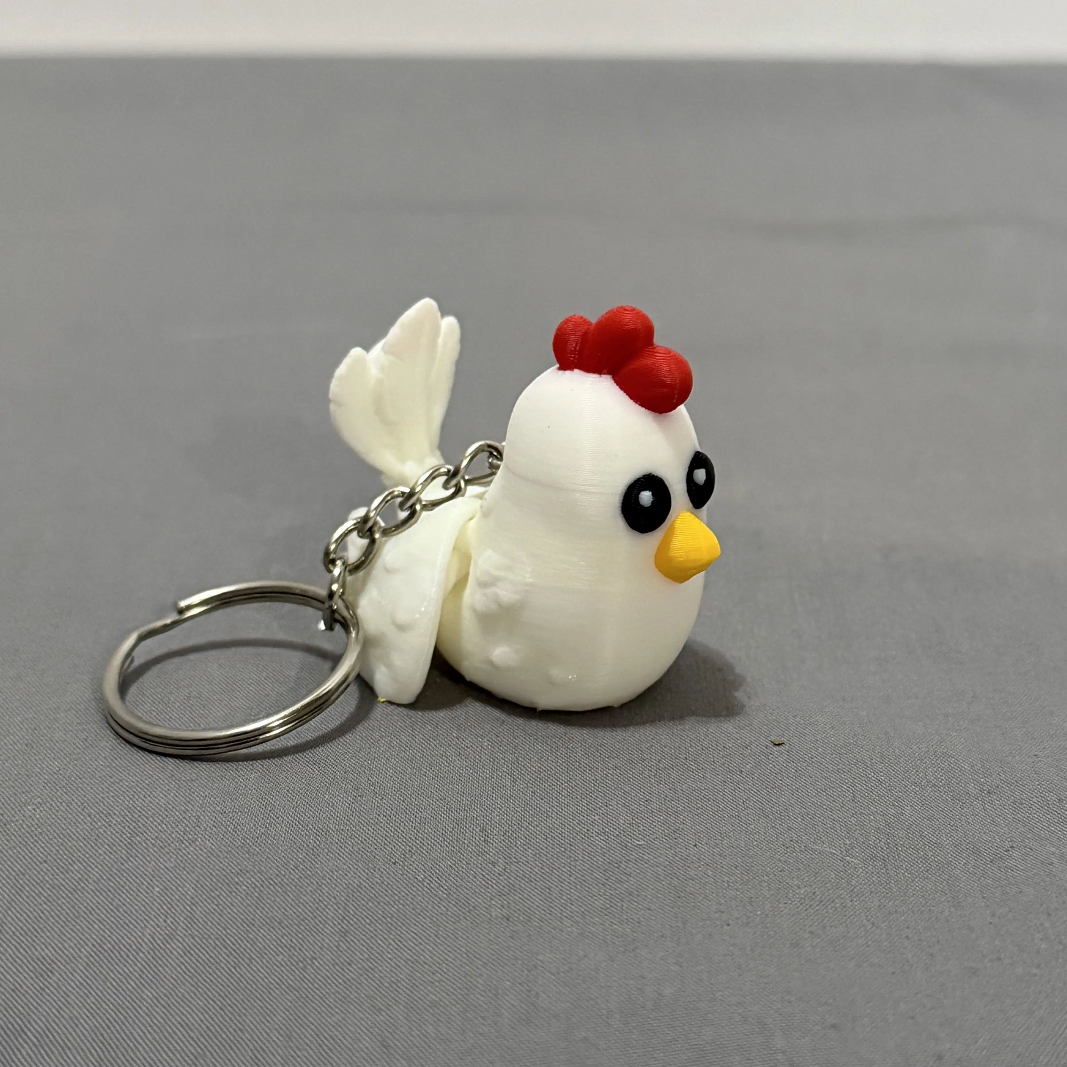 Emotional Support Chicken Keychain  | Cute 3D Printed Chicken Charm