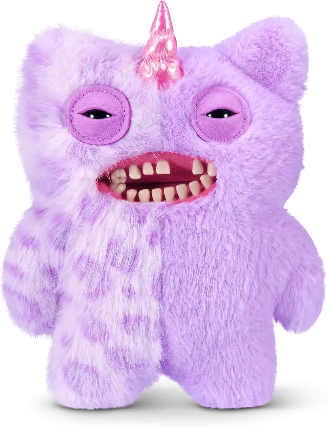 ZURU Fugglercorns 9-Inch Plush Collectible Toy (Mr Screech) - Funny Ugly Monster Unicorn with Glitter Details, Human-Like Teeth, Crooked Horns, Glitter Plushies, Rare Hole Hunt, Toys for Tots