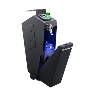 ORARAER Biometric Gun safe Box, 3-Way Unlock Safe: Fingerprint, Digital PIN and Key,Silent Mode and LED Light,Easy to Mount Nightstand, Bedside, Desk