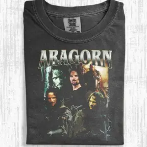 Aragorn Graphic Tee vintage 90s comfort colors, The Lord of The Rings Movie Shirt, LOTR, Middle Earth, Strider, Ranger of the North, King of Arnor - Men's Top, Menswear Tshirt Streetwear, graphic t-shirts, men's clothing clothes merch, Gift For Him & Her
