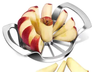 Extra Large Apple Slicer 12-Blade, Heavy Duty Stainless Steel Apple Corer Cutter, 4.75" Apple Cutter Divider, Easy to Use, Dishwasher Safe, for Apples, Pears, Potatoes