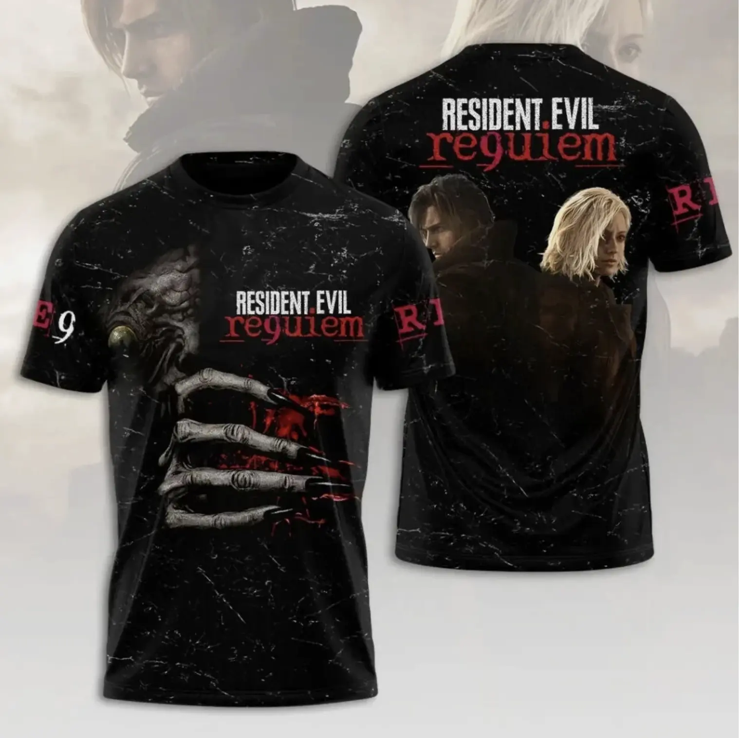 3D Resident Evil 9 Requiem Shirt, Leon Kennedy All-over Print T-Shirt, Re4 Zombie Video Game All-over Print Unisex T-shirt, Survival Horror All-over Print Unisex T-shirt 3