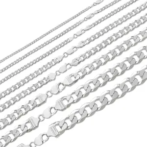 Curb Link Chain Necklace Or Bracelet - 925 Sterling Silver - 7-30" - 2-16mm