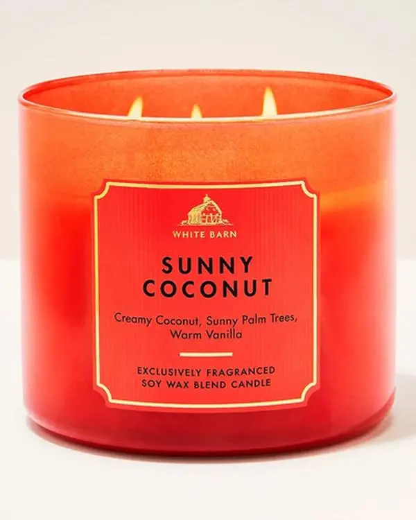 NEW Sunny Coconut 3-Wick Candle