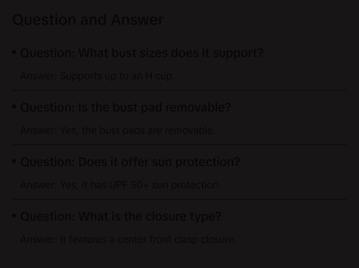 Sleeveless Surfy Black Swimwear with Deep V-Neckline and Front Zipper Closure