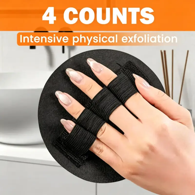 4-Pack Soft Rubber Shower Brushes - Smooth, Lightweight Beauty Products for Efficient Body Cleaning, Gentle Exfoliation, All Skin Types, Radiant Skin, Daily Essential Shower Accessories, Bath Brush, Hypoallergenic, Hard-To-Reach Areas, Scrubber Brush Skin