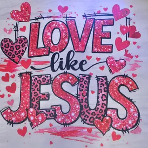 Jesus Is My Valentine DTF Transfers - 15 Christian Designs, Valentine's Day DIY Painting Supplies for Toys & Hobbies Projects