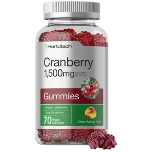 Horbäach Cranberry Gummies | 70 Count | Vegan, Non-GMO, and Gluten Free Supplement | High Potency Extract Formula