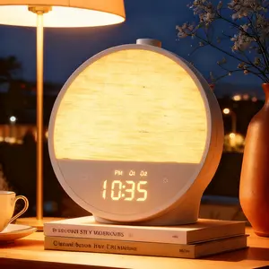 Sunrise Alarm Clock Wake Up Light with White Noise & RGB Mood Lamp – Dual Alarms, Dimmable Night Light & Snooze for Heavy Sleepers Adults – Perfect Gift for Bedroom & Relaxation