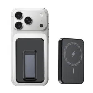 10,000mAh Lithium Magnetic Power Bank - 22.5W PD Fast Charging, Built-in Kickstand, LED Display, USB Chargeable Wireless Charger for iPhone 17/16/15/14/13/12 Series, Compact Portable Phone Accessories for Travel Devices