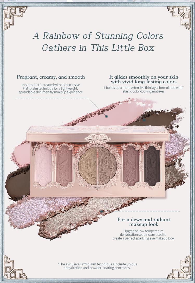 Flower Knows Butterfly Cloud Collar Collection Embossed Six-Color Makeup Palette