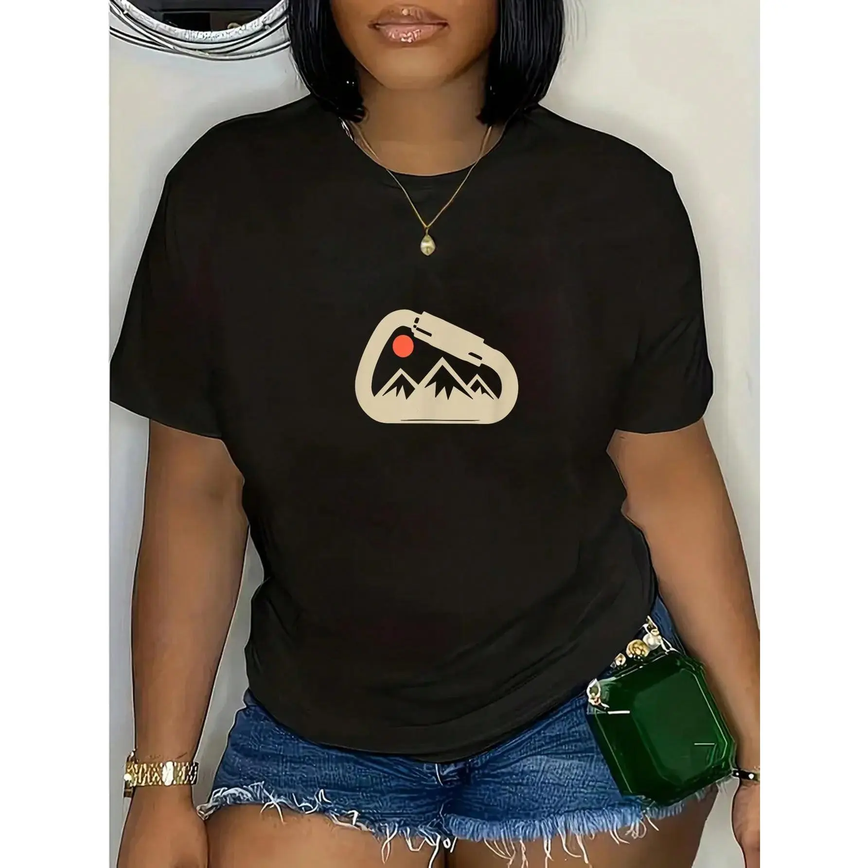 100% Cotton Rock Climbing Hiking Sport Climbing T-Shirt