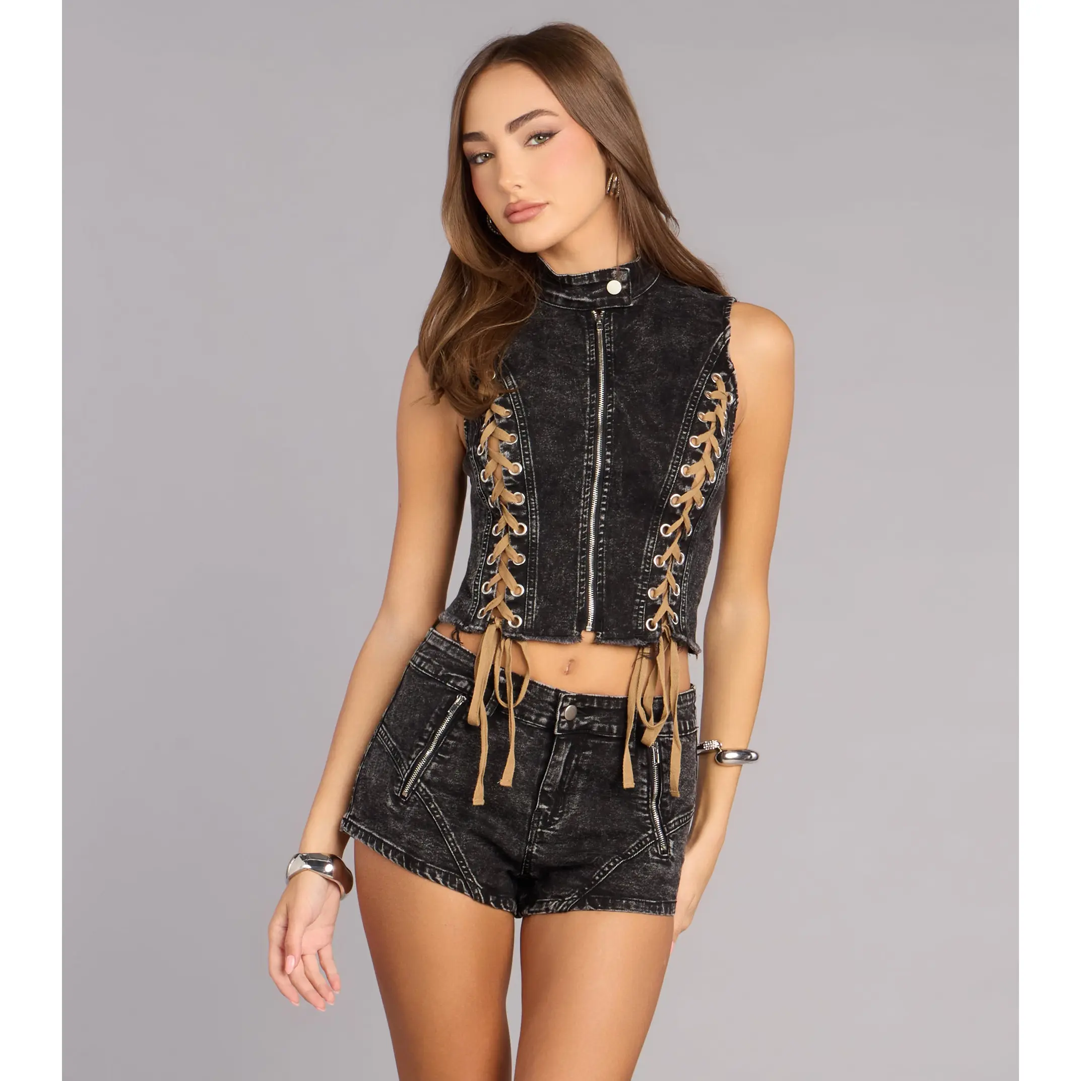 Desert Nights Lace-Up Moto Vest