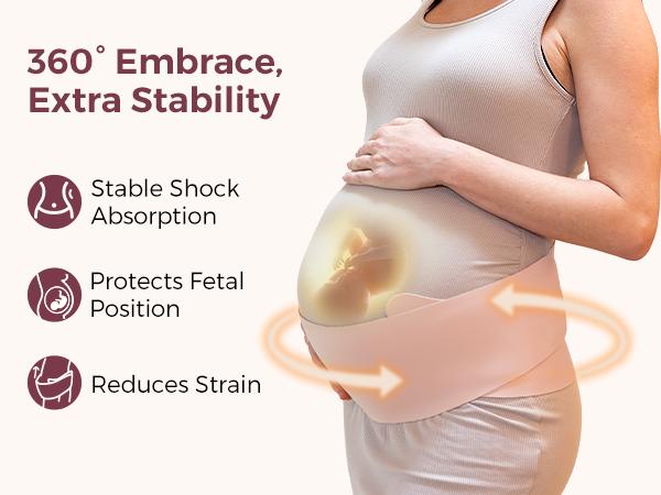 Momcozy Pregnancy Belly Band YB002 - Comfortable Fit for Pregnant Women, Ideal for Support and Comfort