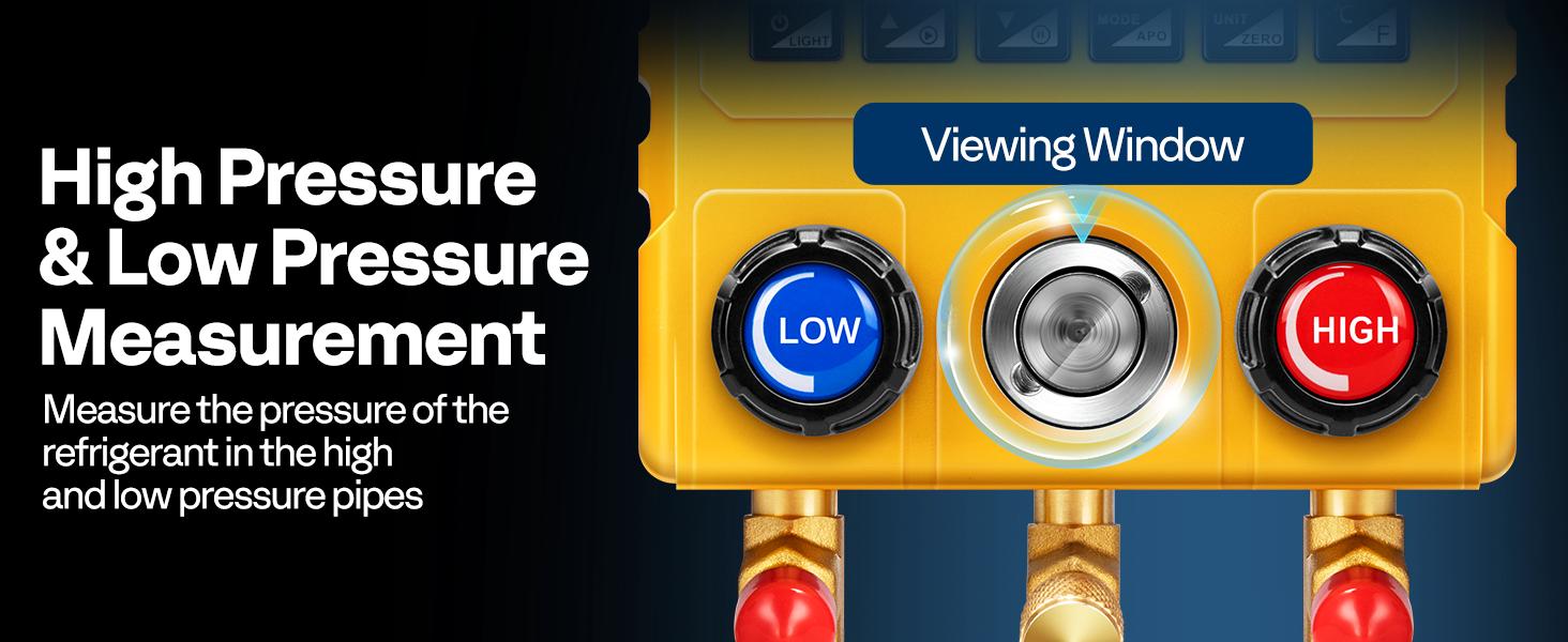 VIVOHOME Digital HVAC Manifold Gauge Set with R134a R1234yf Quick Couplers and Can Taps, Refrigeration Car AC Gauges with 3 Hoses for R134a R410a R32 R1234yf R454B Refrigerant Recharge Kit Air Conditioning Portable Automotive diagnostic tool VIVOHOME Digital HVAC Manifold Gauge Set with R134a R1234yf Quick Couplers and Can Taps, Refrigeration Car AC Gauges with 3 Hoses for R134a R410a R32 R1234yf R454B Refrigerant Recharge Kit Air Conditioning Portable Automotive diagnostic tool
