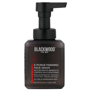 Blackwood For Men X-Punge Foaming Face Wash, For Oily & Combination Skin, 4.4 fl oz (130 ml)