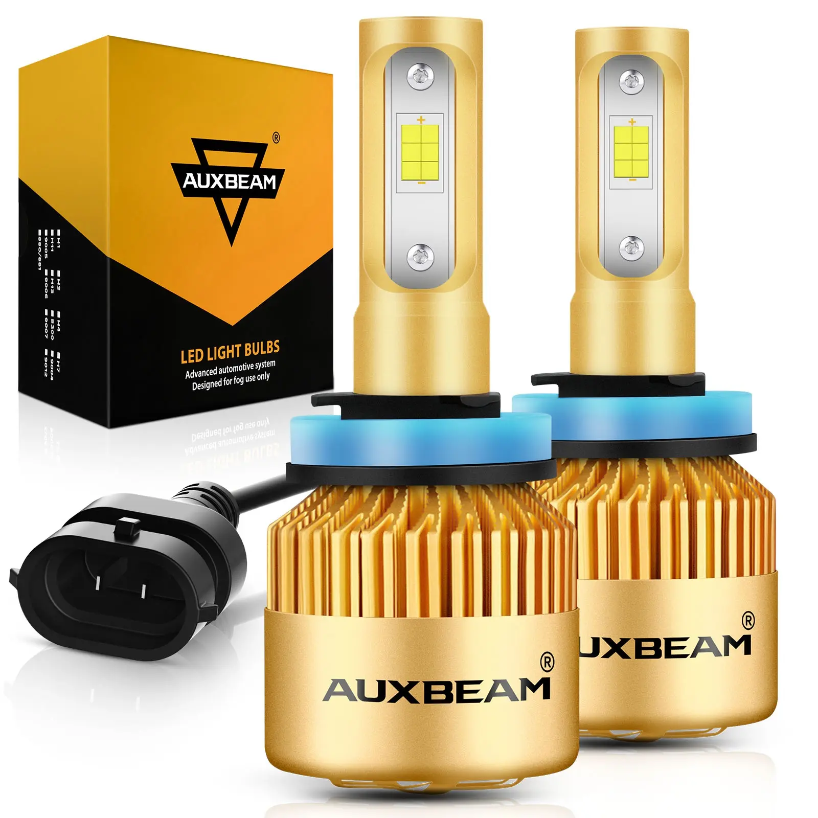 H11 LED Headlight Bulbs (2Pcs), 72W 10000LM 6500K Cool White Single Beam, 12Pcs CSP Chips, Aviation 6063 Aluminum, IP68 Waterproof, 50000H Fan Heat Dissipation, 9-12V 2.3A Car LED Lights tiktokshopbacktoschool