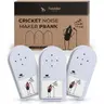 3-Piece Set Cricket Noise Maker Twiddler Toys - Hidden Sound, 4 Real Chirp Tones, On/Off Switch, Adhesive Backing, 6 Months Durability, Easy to Use Creative Prank Gift for Ages 6+ (Prank Props, Birthday Option)