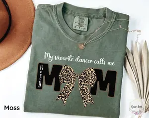 [PLS NOTE] Comfort Colors Personalized Dance Mom Shirt, Playful Custom Dancing Mom Tshirt, Aesthetic Dance Mom Competition Shirt, Trendy Oversized Dance Grandma TShirt, Premium Garment Dyed Dancer Supporter Apparel