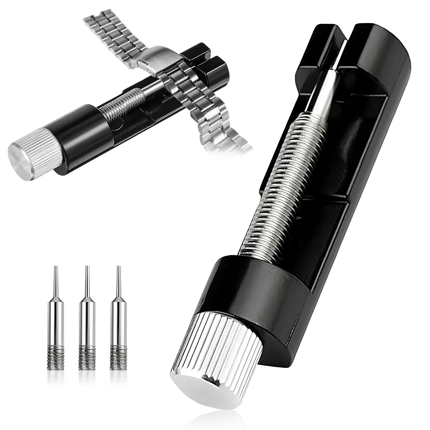 Watch Link Removal Kit, Tools to Adjust and Remove Bracelets, Pin Remover for Sizing Strap, Watch Band Adjustment Tool Kit with Extra Replacement