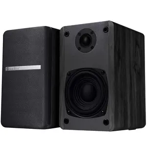 Singing Wood T25 Bookshelf Speakers - 60W Passive 2-Way with Wall Mount, Beech Finish