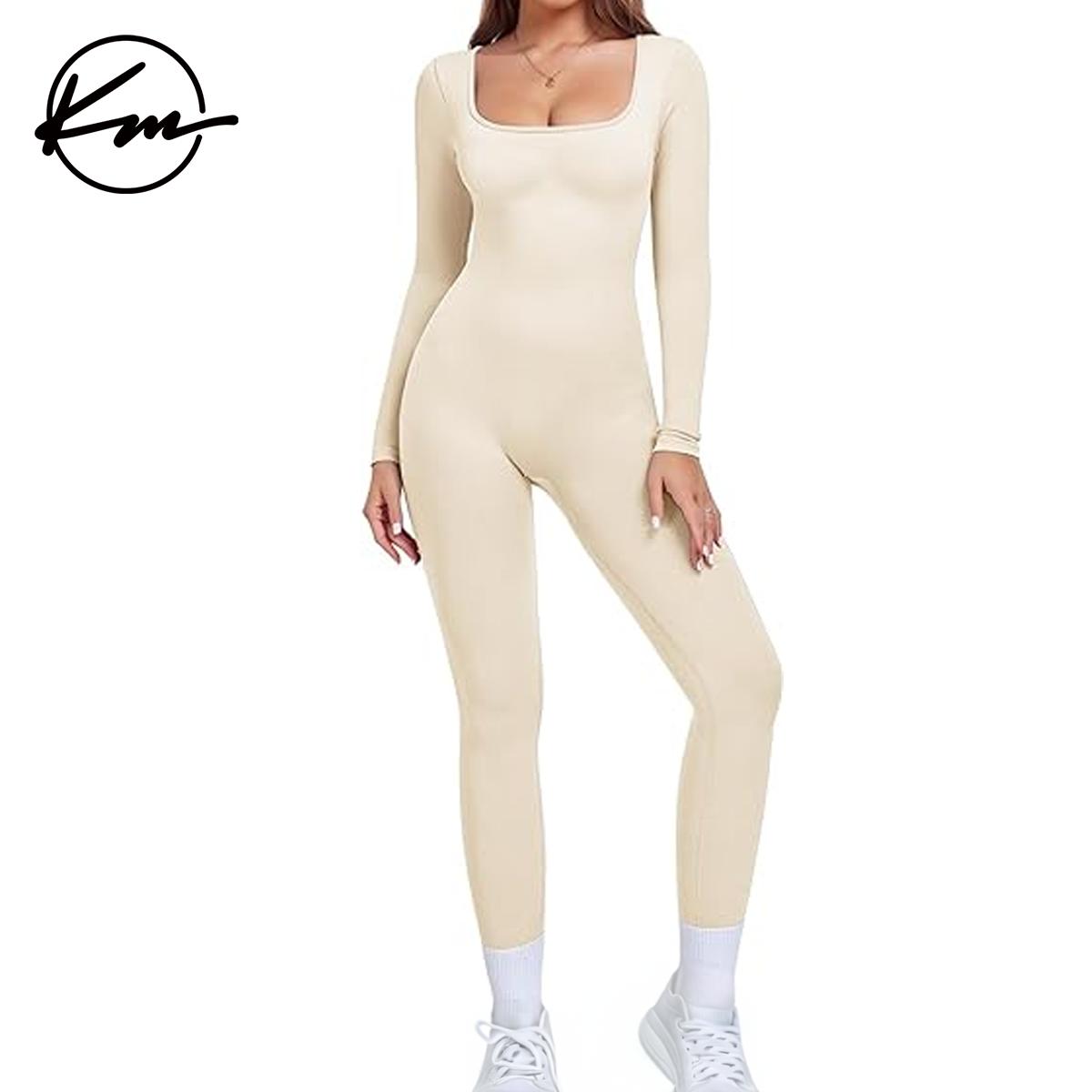 KatchMe Womenswear Solid Color U Neck Seamless Shaping Jumpsuit-CC,Thumb Holes Design Jumpsuit,Slim-Fitting Stretchy Tummy Control Shapewear KatchMe Womenswear Solid Color U Neck Seamless Shaping Jumpsuit-CC,Thumb Holes Design Jumpsuit,Slim-Fitting Stretchy Tummy Control Shapewear