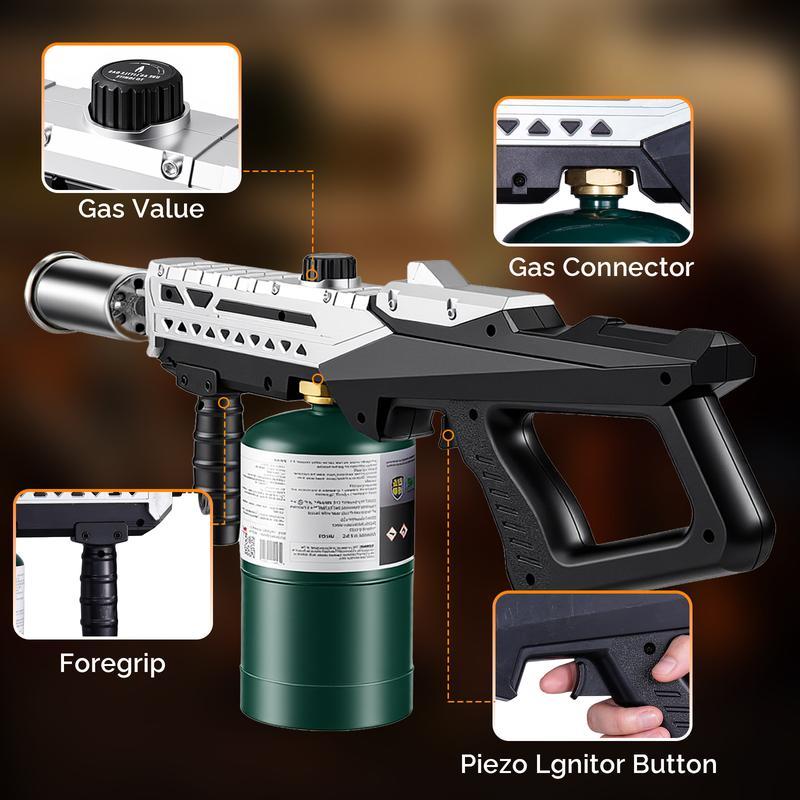 Powerful Propane Torch (Propane Canister NotIncluded), Kitchen Torch, Adjustable Torch Suitable forLow-Temperature Sous Vide Steak, BBQ, Fireplaces, Charcoal lgnition, an Excellent Gift for Christmas and NewYear