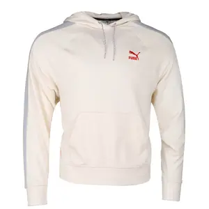 PUMA Womens Iconic T7 Hoodie Casual Outerwear Casual - White