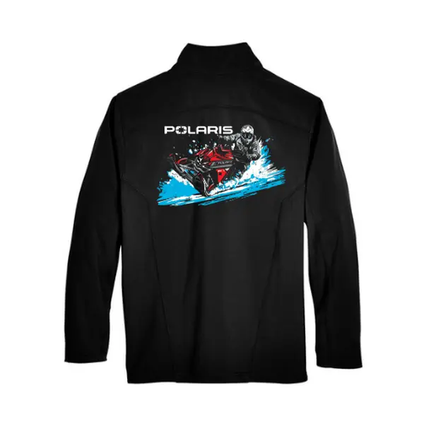 Polaris Men's Big & Tall Windproof Longsleeve Snowmobile Jacket - Water-Repellent Polyester-Spandex Bonded, Reflective Toggles, Inside Storm Placket, Fleece Chin Guard, Pocket, Zipper Graphic Menswear Apparel, Longsleeves