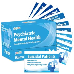 GISGFIM Psychiatric Mental Health Flash Cards Medical Nursing School Essentials Review Exam Flash Cards Double-Sided Professional Study Tool School Supplies & Gifts for Medical Students Test Prep