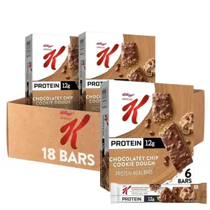 Protein Meal Replacement Bars Chocolate Chip Cookie Dough Flavor 18 Count