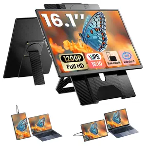 【TikTokShopSpringGlowUp】Laptop Screen Extender 16.1 Inch(It's Not a Computer), 1200P HFD, Adjustable Laptop Extended Screen with 360° Rotation Stand, Plug and Play for 13.3-17.5 Inch Laptops, Desktops, Tablets and Smartphones