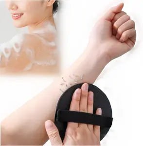 Exfoliating Body Scrubber for Shower, Smooth Skin, Eco Friendly Exfoliating Body Scrubber, Dead Skin Remover,Body Polish,Treatment of Keratosis Pilaris for Adults Child Unisex (3 Pack-Black)