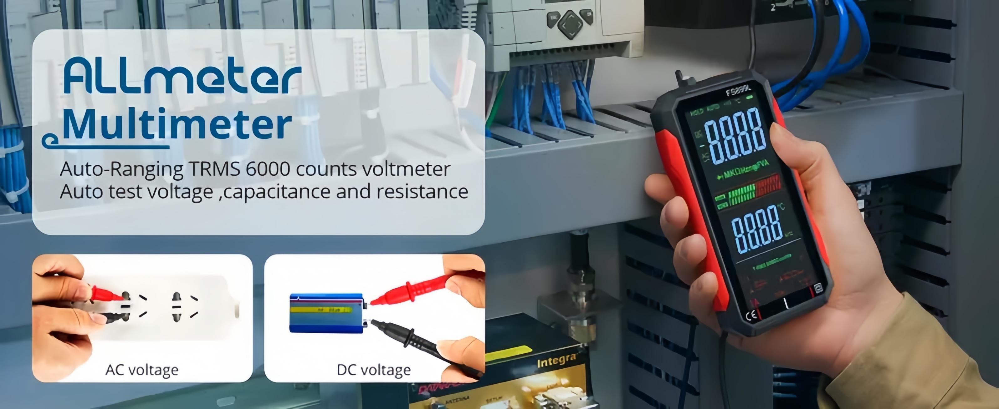 Fully Automatic True RMS (TRMS) 6000 Count Digital Voltmeter - A reliable voltage tester suitable for home, automotive, and industrial applications; a professional electrical tool. Fully Automatic True RMS (TRMS) 6000 Count Digital Voltmeter - A reliable voltage tester suitable for home, automotive, and industrial applications; a professional electrical tool.