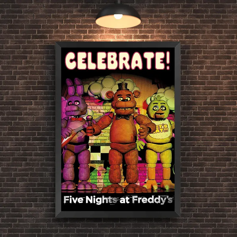 Five Nights At Freddy's Celebrate Wall Poster - Home Decor Art - Gift Idea