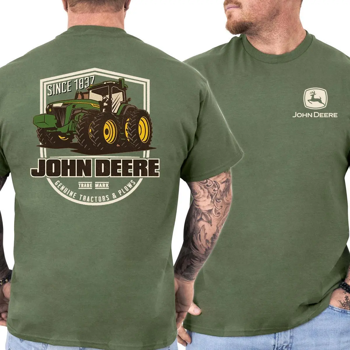 John Deere Since 1837 T-Shirt – Vintage John Deere Tractor Graphic, Perfect for Farmers and Agricultural Equipment Enthusiasts, Unisex T-Shirt for Men and Women