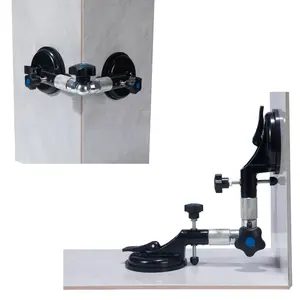 Heavy-Duty 2PC Vacuum Alignment Kit – 90°-270° Adjustable Suction Jig with Extra-Thick 8MM Nitrile Cups for Granite, Marble, Quartz, Tile & Wood Floor Leveling – Professional Contractor Installation System