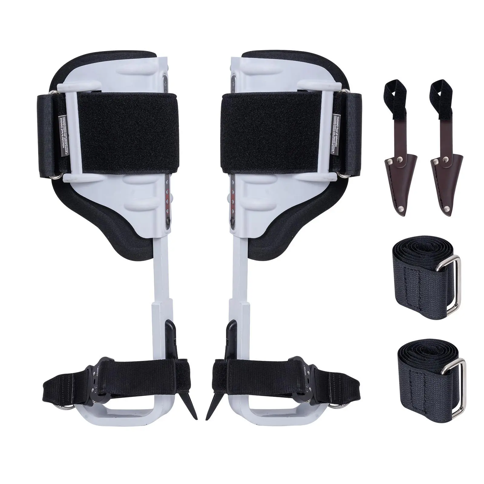 【SummerFinds】VEVOR Tree Climbing Spikes, 1 Pair Aluminum Climbing Spurs, 350lbs Load Capacity Tree Climbing Gear with Straps and Spike Protectors, Arborist Equipment for Climbers, Hunting, Fruit Picking, White
