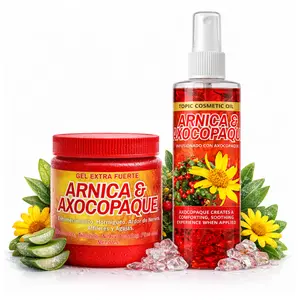 Viral 2 Pack Arnica + Axocopaque Extra Strenght Duo -  Arnica Reforzada con Axocopaque Ointment 125g (4.4 oz) + Arnica Axocopaque Massage Oil (8oz) With Real Botanicals -  Formula Mejorada pomada muscular 125g