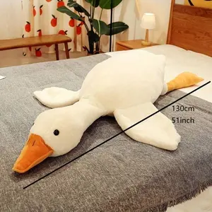birthday gift ideaCute Big White Goose Plush Pillow Toy! Large and irresistibly huggable, it's a favorite for both kids and adults. Suitable for all beds, offering coziness whether you cuddle or clamp it. A practical and sweet sleep companion.