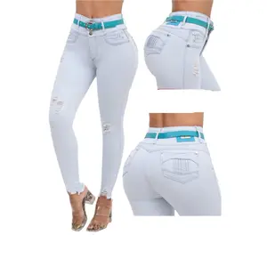 6715 Colombian High waits butt lifter Jean's Colombianos Cintura Alta Levanta Cola Womenswear Belts