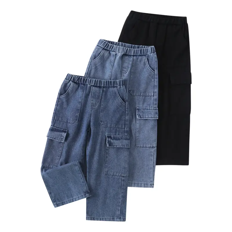 #backtoschool3-piece #SohoChic Best-selling  sets for boys for Summer; stylish and versatile holiday outfits; boys' pants with pockets; baby pants; cute kids' jeans Combined Set Fashion Set