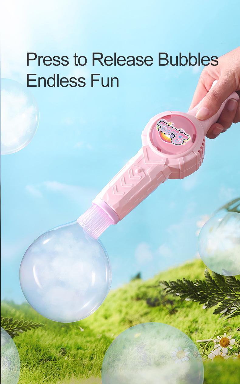 New Fog Bubble Machine with Paddles – Smoke Bubble Wand, Bounceable Bubbles Like Ping Pong, Lights & Music, Fun Outdoor Toy for Kids, Gift for Boys & Girls summerwins