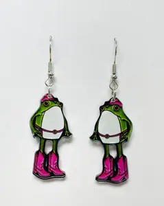 Frog with Boots earrings