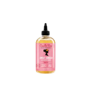 Camille Rose Sweet Ginger Moisturizing Scented Shampoo Cleanser with Castor Oil, 12 oz